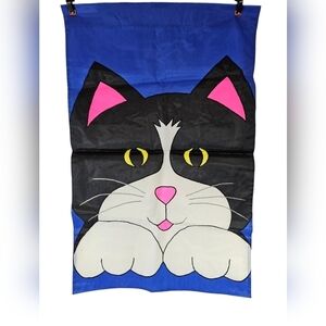 Vintage Black Cat‎ Decorative Vertical House Garden Flag 1994